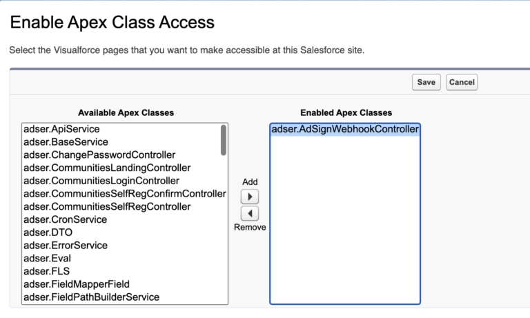Salesforce public site enable Apex